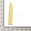 Real 18K Gold Plated Brass Micro Pave Cubic Zirconia Pendants KK-R159-07C-G-3