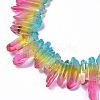 Natural Quartz Crystal Dyed Beads Strands G-I345-02F-3