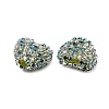 Sparkling Acrylic Heart Beads with Rhinestone Embellishment OACR-NH0001-02A-03-2