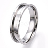 201 Stainless Steel Grooved Finger Ring Settings RJEW-TAC0017-6mm-06A-2