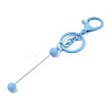 Spray Painted Alloy Bar Beadable Keychain for Jewelry Making DIY Crafts KEYC-A011-02K-2