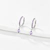 Anti-Tarnish Rhodium Plated 925 Sterling Silver Hoop Earring for Dangle Earrings NC3704-11-1