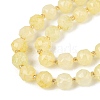 Ombre Effect Dyed Transparent Crackle Glass Beads Strands GLAA-Q111-10MM-07-4