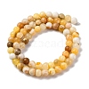 Natural Yellow Jade Beads Strands G-F591-17-6MM-3