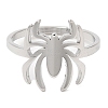 Non-Tarnish 304 Stainless Steel Spider Adjustable Ring for Women RJEW-M149-06P-1