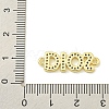 Rack Plating Brass Pave Clear Cubic Zirconia DIOS Links KK-U029-17G-3