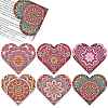 DIY Mandala Flower Heart Bookmark Diamond Painting Kit PW-WGAA97F-01-5