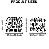 MAYJOYDIY US 1 Set Happy New Year PET Hollow Out Drawing Painting Stencils DIY-MA0002-68A-2