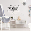 Rectangle with Word PVC Wall Stickers DIY-WH0228-211-5