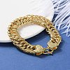 Brass Cuban Chain Bracelets for Women Men BJEW-R016-01G-02-2