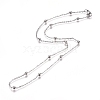 Non-Tarnish 304 Stainless Steel Cable Chain Necklaces NJEW-L159-08C-P-2