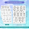 4 Sheets 11.6x8.2 Inch Stick and Stitch Embroidery Patterns DIY-WH0455-061-2