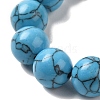 12.5mm Round Synthetic Turquoise Braided Bead Bracelets for Women Men BJEW-C060-01Y-2