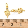 Rack Plating Brass Micro Pave Clear Cubic Zirconia Pendants KK-B093-02G-G-3