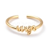 Constellation/Zodiac Sign Brass Cuff Rings RJEW-O042-06G-B-1