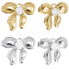 12Pcs 2 Colors Brass Micro Pave Clear Cubic Zirconia Pendants KK-BBC0015-63-1
