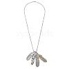 Zinc Alloy Pendant Necklaces NJEW-M211-16ASAG-5