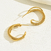Fashionable Double Layer Twisted Earrings in 18K Gold Plated for Women RC1275-1