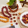 Globleland 160Pcs 4 Colors Spray Painted Wood European Beads WOOD-GL0001-20-5