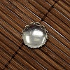9.5~10mm Clear Domed Glass Cabochon Cover for Flat Round DIY Photo Brass Cabochon Making DIY-X0103-P-2