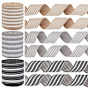 3 Rolls 3 Colors Polyester Striped Ribbons OCOR-GA0001-87-1