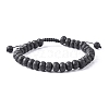 Adjustable Natural Lava Rock Braided Bead Bracelets BJEW-F369-A02-2