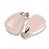 Natural Rose Quartz Pendants G-G147-02P-01-2