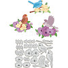 Bird Theme Carbon Steel Cutting Dies Stencils DIY-WH0309-1331-1