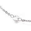 304 Stainless Steel Cable Chain Anklets AJEW-M026-04P-2