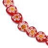 Handmade Millefiori Lampwork Beads Strands LAMP-G166-15D-3