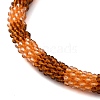 Glass Crochet Beaded Necklace NJEW-Z029-04A-3