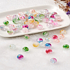 Transparent Spray Painted Crackle Glass Beads Strands GLAA-TA0003-09-29