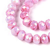 Anti-Tarnish Electroplate Rondelle Glass Beads Strands X-EGLA-T021-6mm-17-02-3