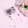 130Pcs 13 Colors Baking Paint Transparent Glass Pendants FIND-SC0023-46B-6