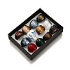 Mixed Handmade Lampwork Wide Band Rings RJEW-X0005-B-8