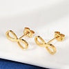304 Stainless Steel Stud Earrings EJEW-Z089-40G-2