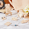  20Pcs 5 Styles Wooden Earring Organizer Boards EDIS-NB0001-07-5