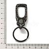 Tibetan Style 316 Surgical Stainless Steel Fittings with 304 Stainless Steel Key Ring FIND-Q101-08AS-04-3