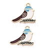 Alloy with Enamel Pendants PALLOY-Q467-04G-1