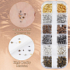 600Pcs Brass & Iron Crimp Beads Covers DIY-PA0001-73-6