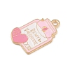 Valentine's Day Alloy Enamel Pendants ENAM-I084-01KCG-29-2