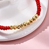 Polyester Cord Braided Bead Bracelets for Women BJEW-L698-01G-08-3