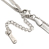 304 Stainless Steel Curb & Herringbone Chains Double Layer Necklaces NJEW-P280-01P-4