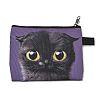 Cute Cat Polyester Zipper Wallets ANIM-PW0002-28E-2