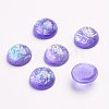 Half Round Resin Imitation Opal Cabochons X-CRES-D029-16-1