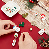 Olycraft 14Pcs 11 Style Christmas Theme Food Grade Eco-Friendly Silicone Beads SIL-OC0001-13-3