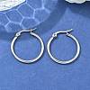 Tarnish Resistant 304 Stainless Steel Hoop Earrings EJEW-F105-10P-1