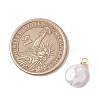 Natural Keshi Pearl Flat Round Charms PALLOY-JF05077-01-3
