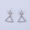 Triangle Brass Dangle Stud Earrings KM2949-3