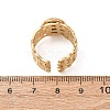 Woven Bezel 304 Stainless Steel Cuff Ring Components SA-CBAD8FA-01G-02-3
